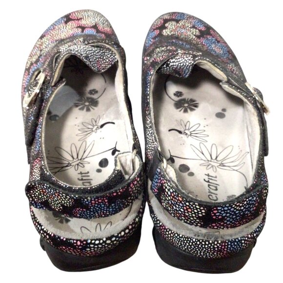 THERAFIT Mary Jane Clogs 37 Chloe Flower Adjustable Leather Floral Print 6.5 - 7 - Picture 6 of 8